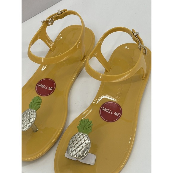 Katy Perry Sandal The Geli Flat Metallic Pineapple Women\'s Size 6 New‎
